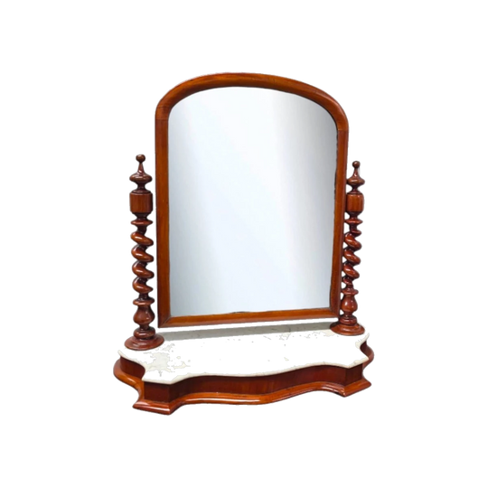 Victorian Marble Based Dressing Table Toilet Vanity Mirror