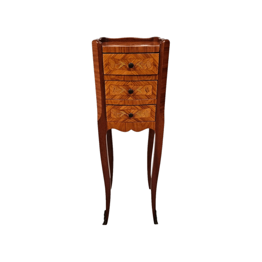 Petite Marquetry Inlaid Louis XV Style Lamp Table