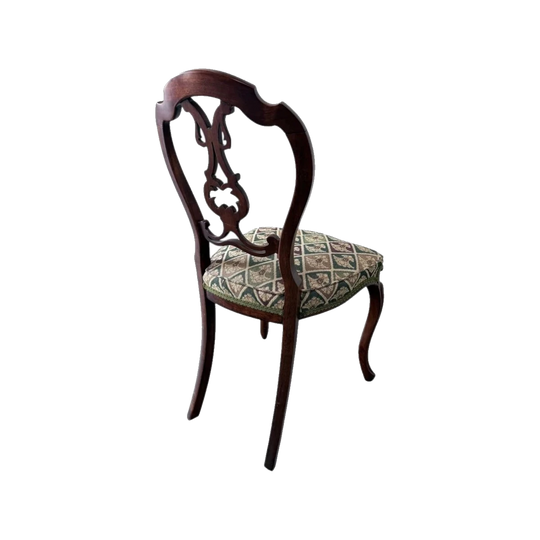 Victorian Tapestry Style Upholstered Single Chair