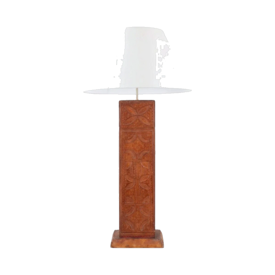 Mid 20th Century Embossed Leather Floor Lamp