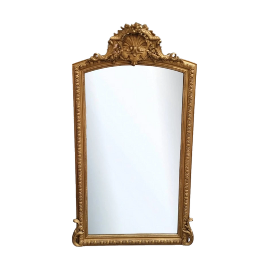 Stunning Antique Louis XV Style Mantle Mirror