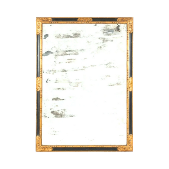 19th Century Spanish Black and Gilt Mirror