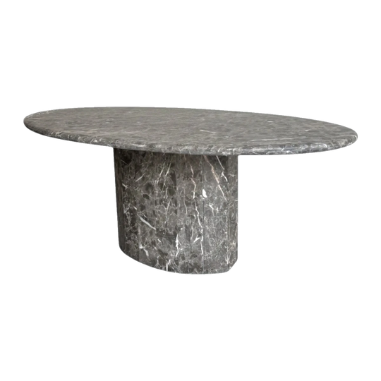 Vintage Marble Pedestal Dining Table
