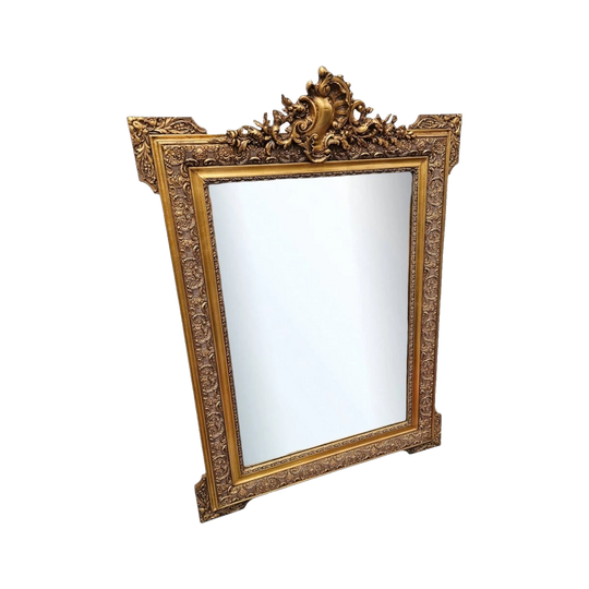 Stunning 19th Century French Gilt Mantle Mirror