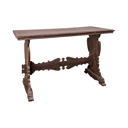 Antique French Savoyard Hall Console Table from a Chateau in Annecy