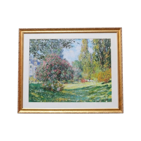 Framed Claude Monet The Parc Monceau print with gilt frame. B13023