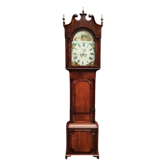 Antique Mahogany Longcase Clock John Topham Cheshire c1830 Working