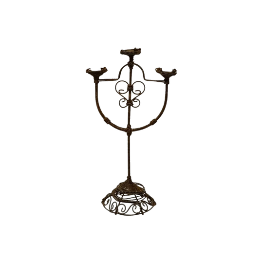 Wrought wire candelabra