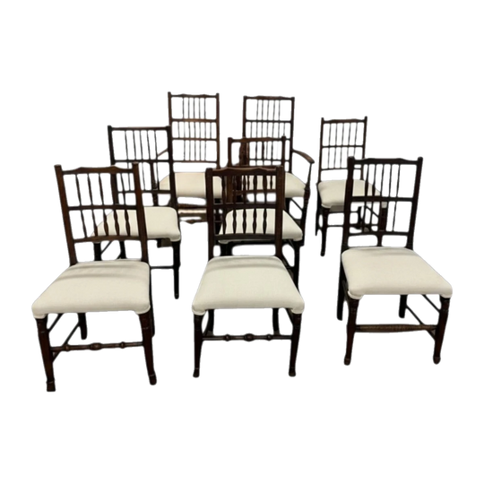 Matched set of Four Antique English George 111 period C1790 with 4 additional chairs