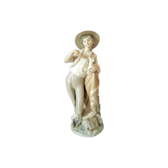 Vintage Lladro Porcelain “Shepherd” Figurine Gloss Finish Retired #4834