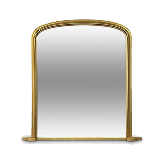 French gilt arch top overmantle mirror c.1880