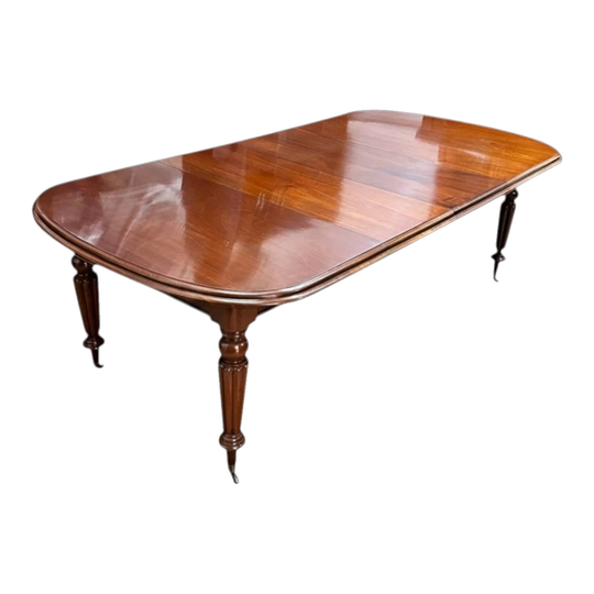 English mahogany 2 leaf dining table c.1880