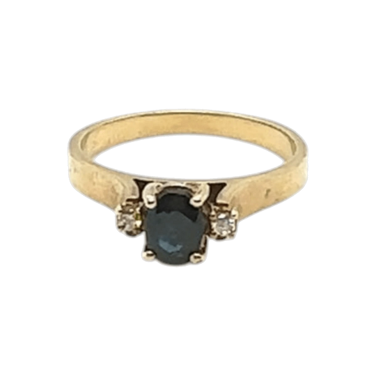 9ct gold sapphire and diamond ring