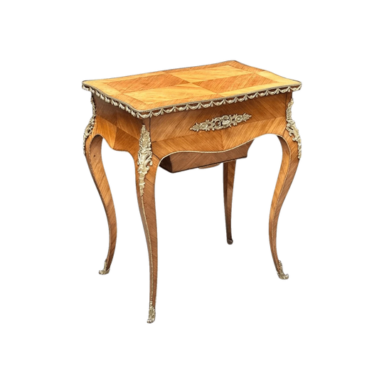 Louis XV style kingwood jewellery table with gilt bronze mounts c.1870 by Tahan Paris