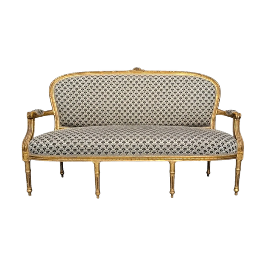 Louis XVI Style Early to Mid 20th Century Giltwood Canapé