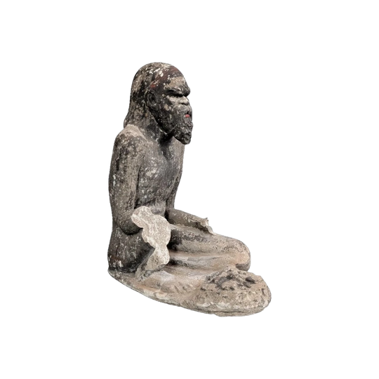 Vintage Australian Aboriginal Figure Sculpture Cast Stone
