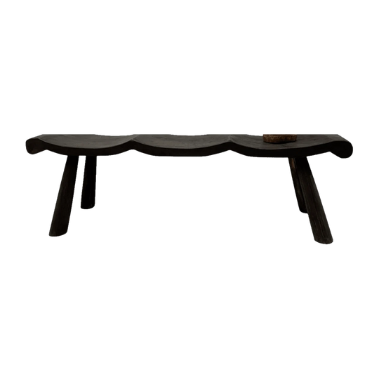 Wavy Bench - Handcrafted Teakwood Furniture