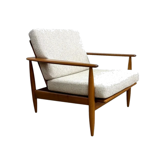 Parker 110 Wrap Around Mid Century Armchair With Rattan Back
