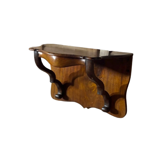 Antique Mahogany Wall Bracket Shelf – c.1900