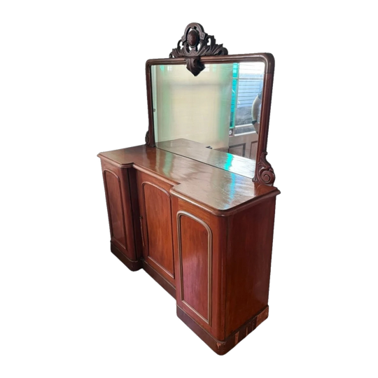 Victorian mahogany mirror-back sideboard