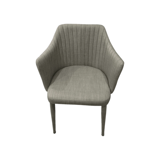 GlobeWest Carter Armchairs, Pair in Cool Grey Fabric
