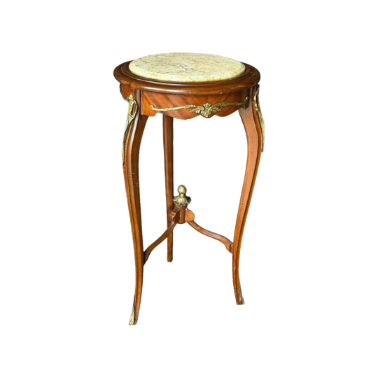 Vintage Louis XV Style Marble Top Occasional Table