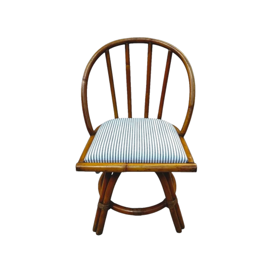 Mid Century Bamboo Swivel Chair.