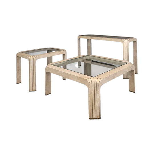 Maitland Smith Style Tessellated Stone Table Collection