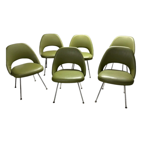 Set of 6 Knoll Saarinen Executive Side Chairs by Eero Saarinen