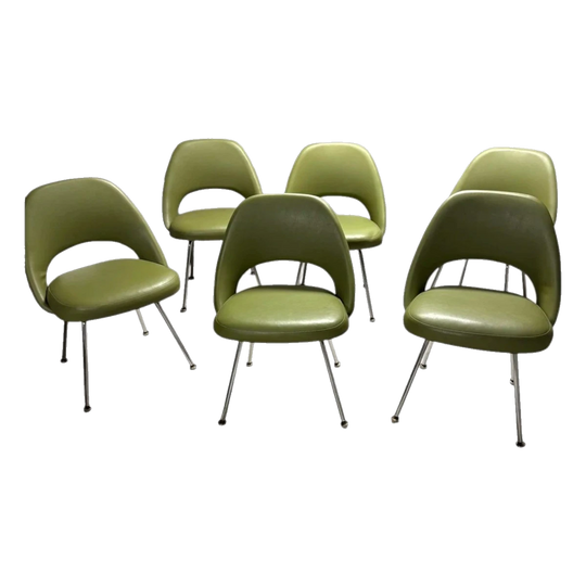 Set of 6 Knoll Saarinen Executive Side Chairs by Eero Saarinen