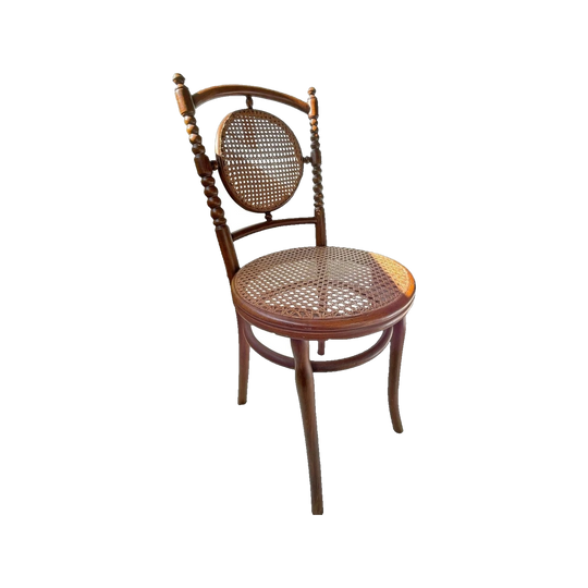 Art Nouveau Bentwood Café Side Chair J. & J. Kohn, c.1880–1910 Hand-Cane Seat and Medallion Back