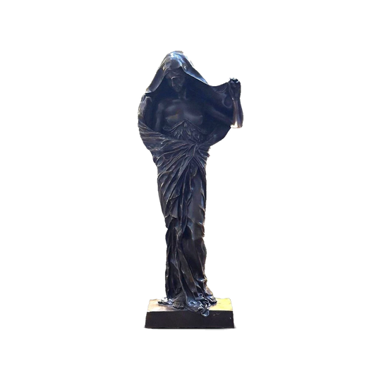 Grand French Bronze Figure after Louis-Ernest Barrias, "Nature Revealing Herself to Science", c.1900