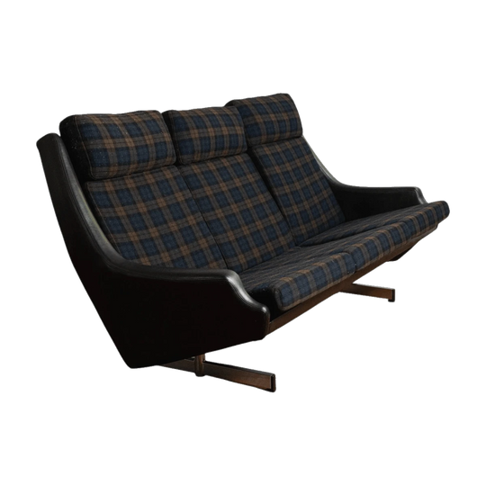 Fler Fléronde Three-Seater Sofa in Plaid Upholstery, Australian Mid-Century