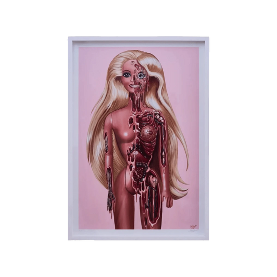 Nychos ‘Barbie Meltdown’ (2018) Limited Edition Print, Hand-Signed and Numbered 14/111, Framed