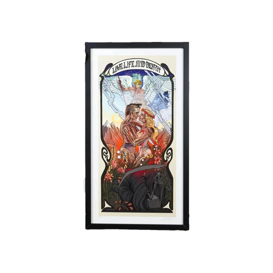 Nychos — Love Life And Death, Limited Edition Archival Pigment Print (2021), Signed & Numbered, Framed, Edition of 111