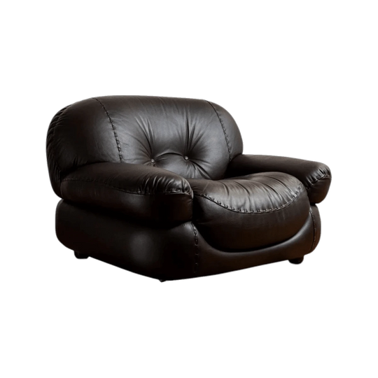 Girgi Italian Mid-Century Sapporo Leather Club Chairs (Pair)