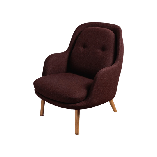 Jaime Hayon for Fritz Hansen JH5 Easy Chair – Purple Kvadrat Re‑Wool