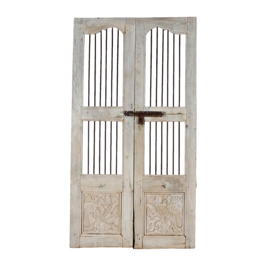 Vintage Indian Wrought Iron Door/Gate, Raw Finish – Eco Village Collection