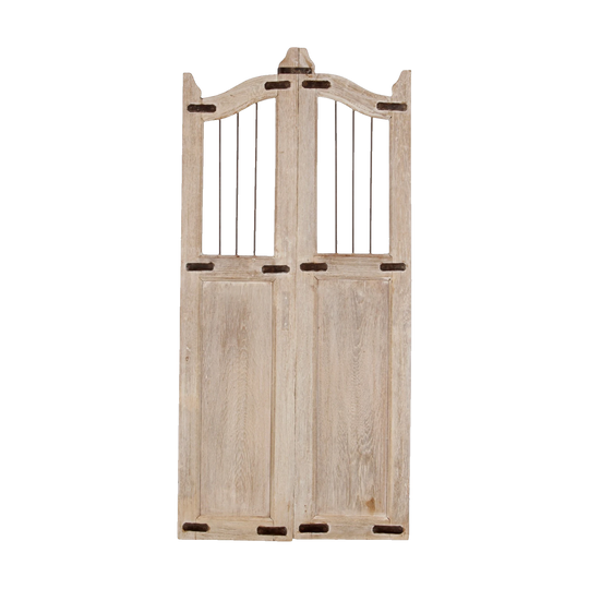 Vintage Indian Timber Garden Gate with Original Metal Detailing – Eco Village Collection