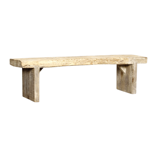Vintage Indian Rustic Solid Timber Bench Seat – Eco Village Collection