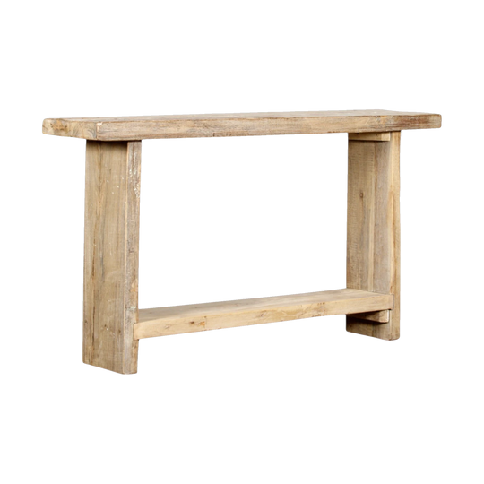 Vintage Indian Recycled Wood Console Table – Eco Village Collection, Handcrafted