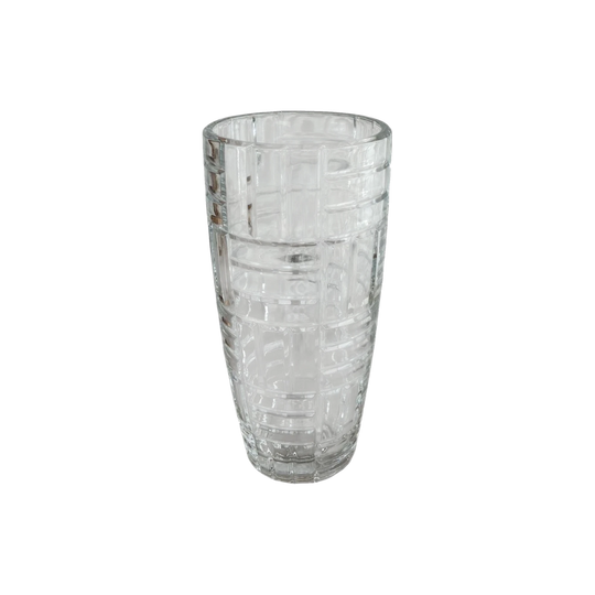 Mosaic Tile Crystal Vase c. 1980s