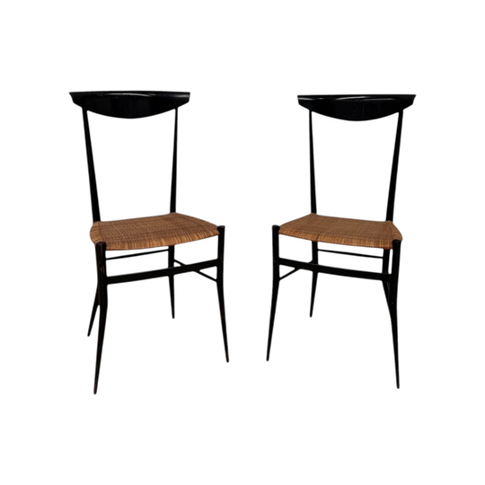 Mid-Century Italian Chiavari Dining Chairs by Colombo Sanguineti (Pair)