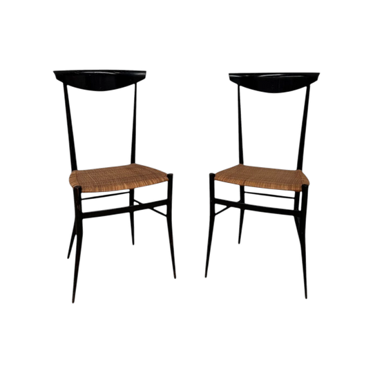 Mid-Century Italian Chiavari Dining Chairs by Colombo Sanguineti (Pair)