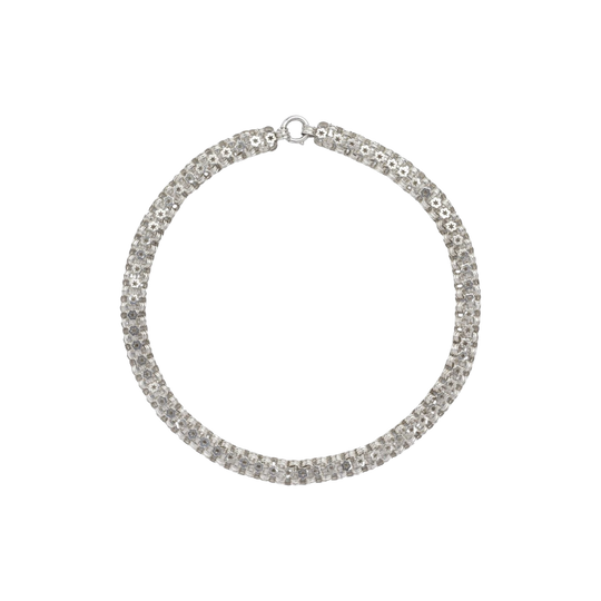Victorian Sterling Silver Collar with Star Punch Link