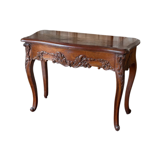 Antique French Louis XV Revival Walnut Console Table