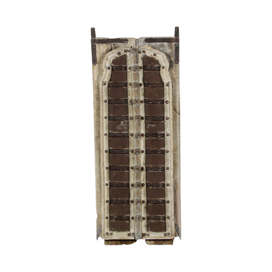 Vintage Indian Brown Window Panel - Eco Village Collection
