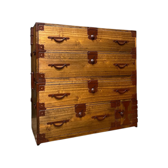 Japanese Isho Dansu, Kimono Storage Chest of Drawers - Paulownia | Meiji