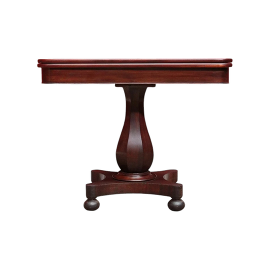 Antique English Mahogany Fold Over Tea Table Games Table or Parlour Table. B13050
