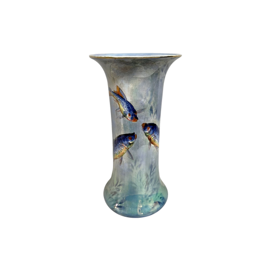 Burleigh Ware Lustre Fish Decorated Vase